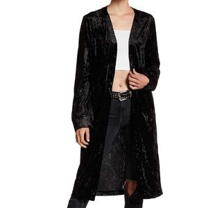 NWOT crushed velvet kimono jacket
